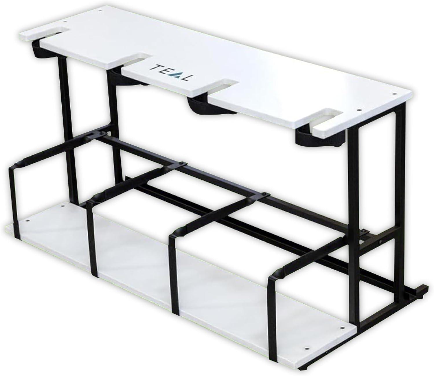 imageStoreYourBoard Freestanding Wasatch Ski Rack Universal Ski Holders Holds 4 Pairs of Skis ampamp Ski Poles Storage Rack for Garage Fits All Skis