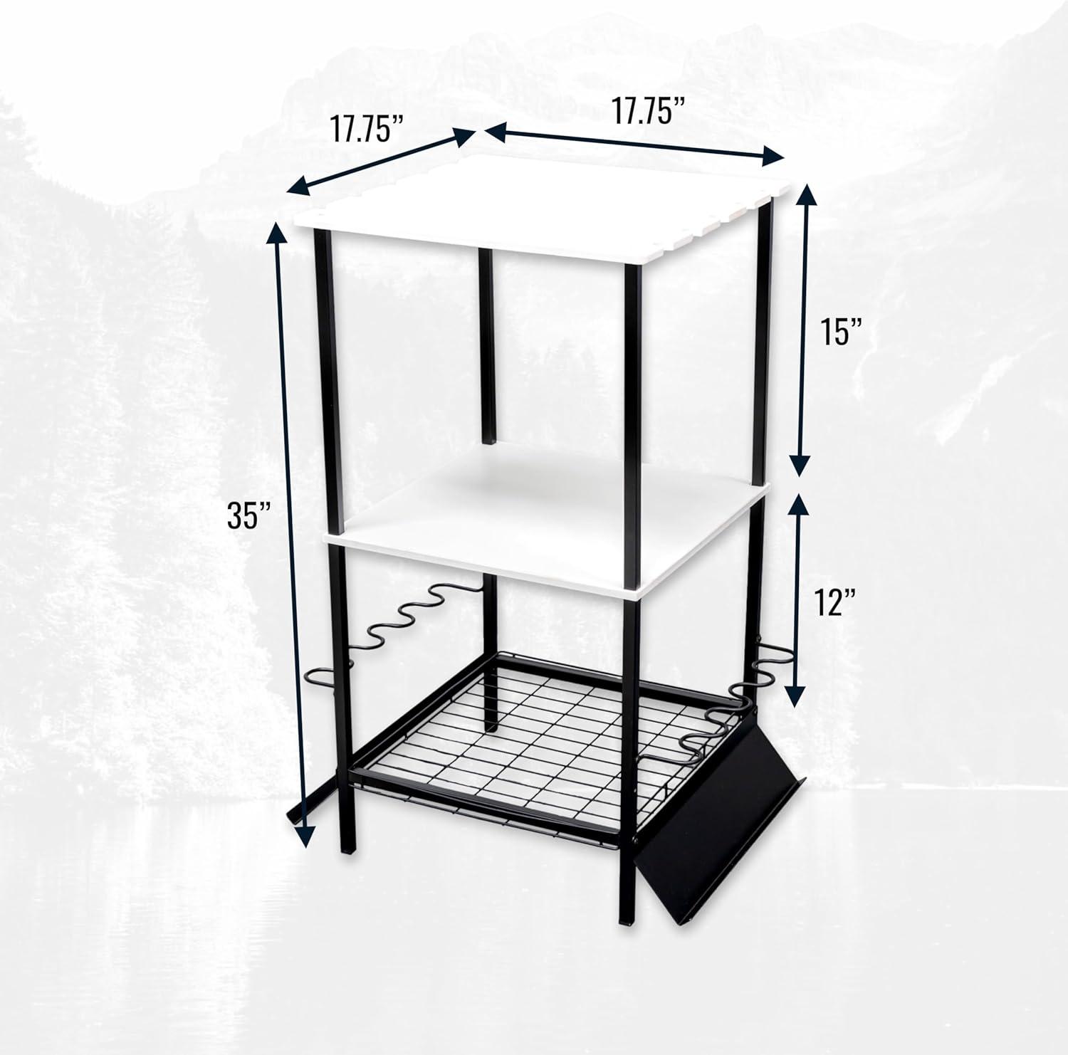 imageStoreYourBoard Garage Fishing Pole Organizer Holds 10 Fishing Rods Tackle Box Poles SpaceSaving Fishing Rod Rack with Shelves 35 in x 1775 in x 1775 in