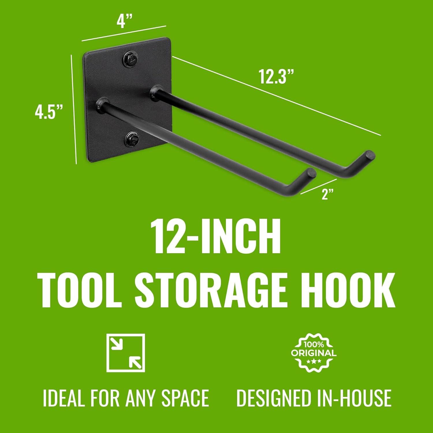 imageStoreYourBoard Garage Garden Tool Wall Mount Hook Garage Organization and Storage Shovel ampamp Rake Hangers Yard Tool Rack Industrial Steel Holds 50 PoundsBlack