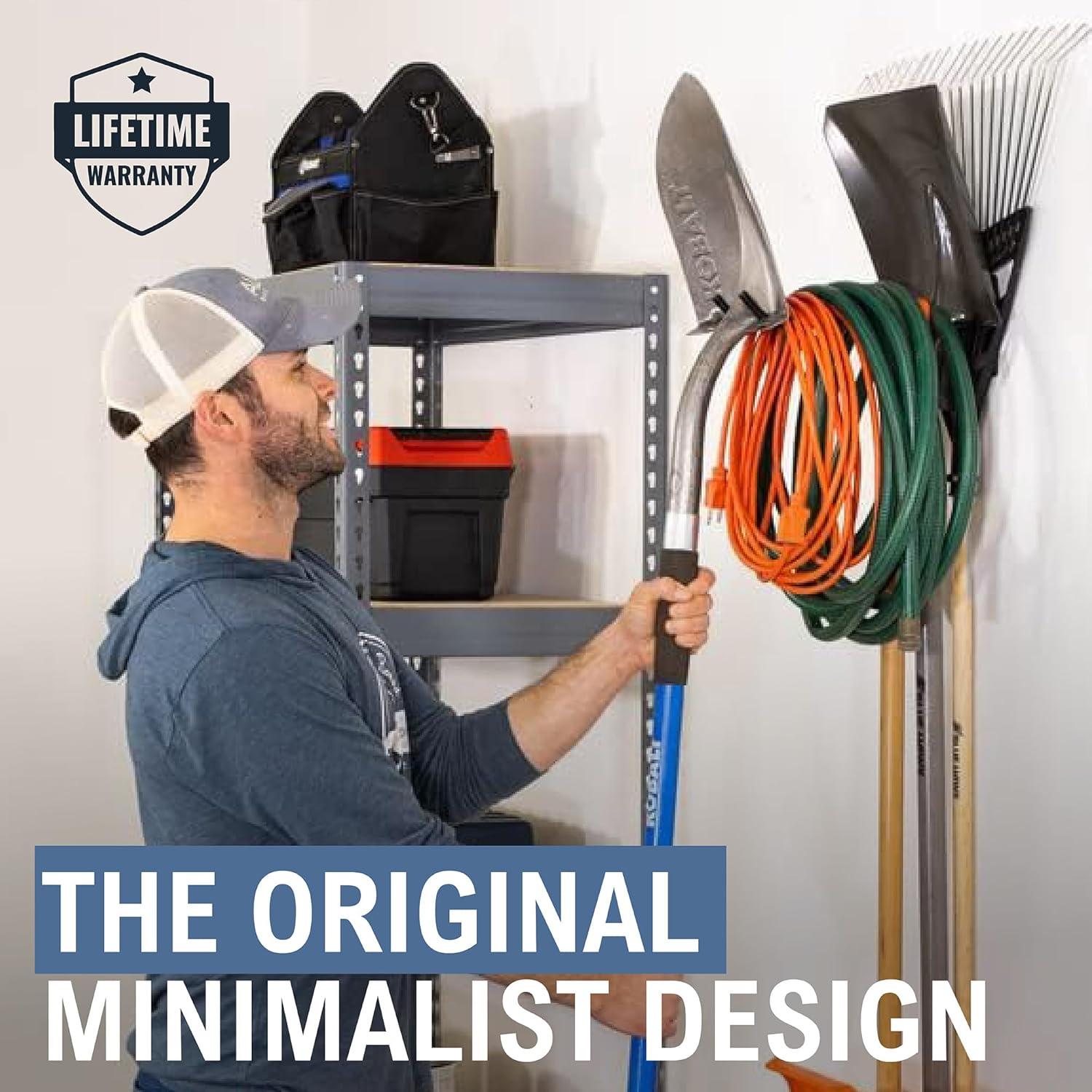 imageStoreYourBoard Garage Garden Tool Wall Mount Hook Garage Organization and Storage Shovel ampamp Rake Hangers Yard Tool Rack Industrial Steel Holds 50 PoundsBlack