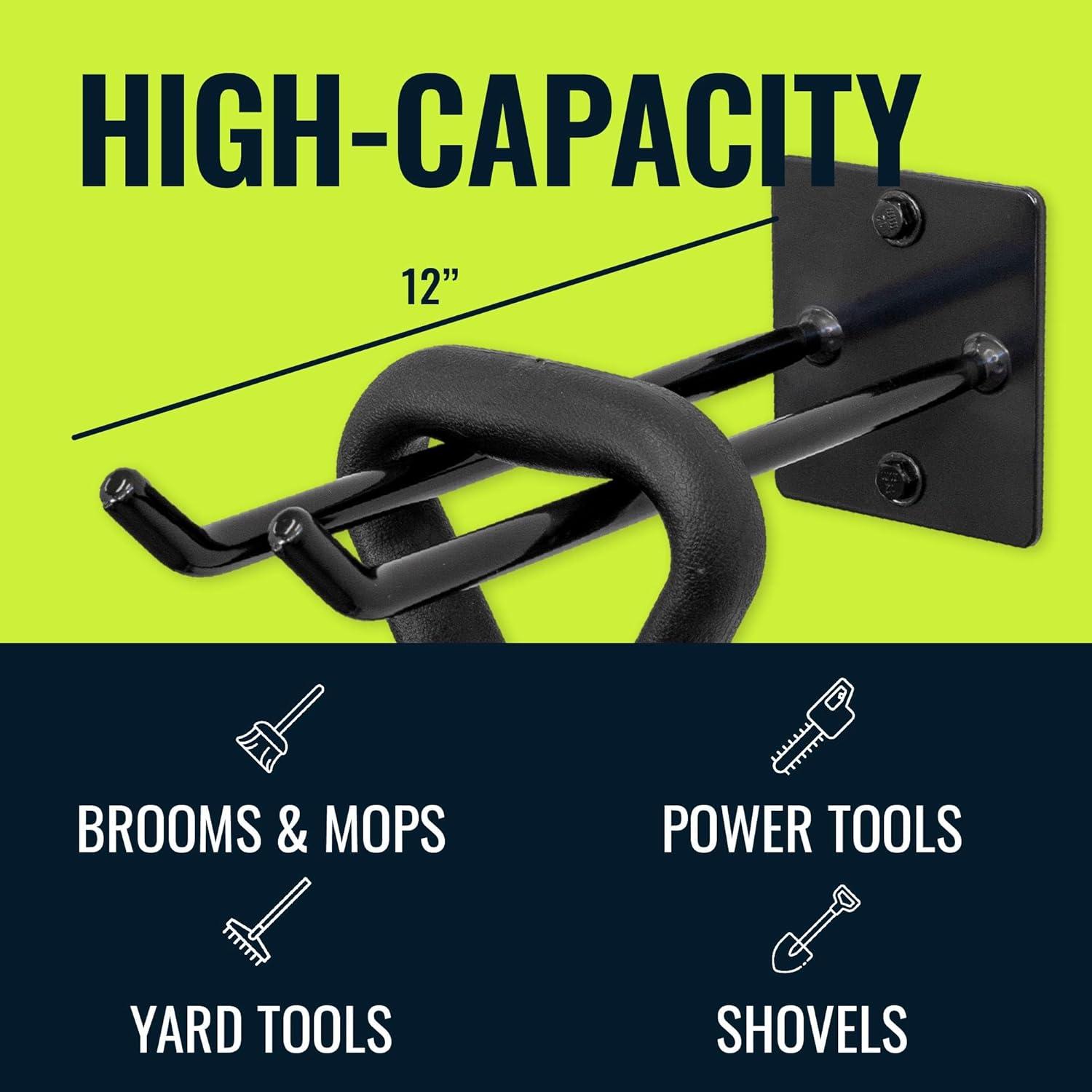 imageStoreYourBoard Garage Garden Tool Wall Mount Hook Garage Organization and Storage Shovel ampamp Rake Hangers Yard Tool Rack Industrial Steel Holds 50 PoundsDeep Water