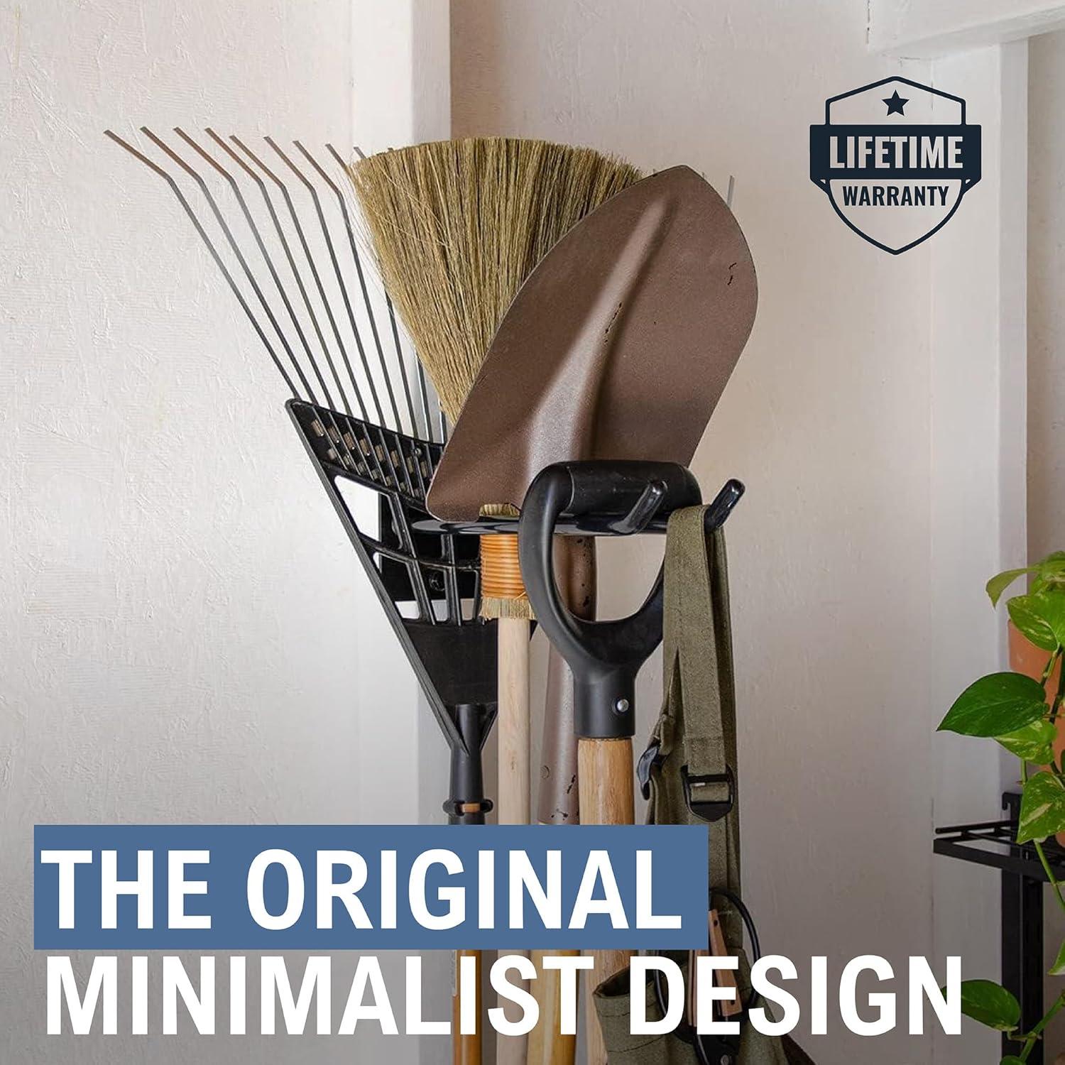 imageStoreYourBoard Garage Garden Tool Wall Mount Hook Garage Organization and Storage Shovel ampamp Rake Hangers Yard Tool Rack Industrial Steel Holds 50 PoundsBlack