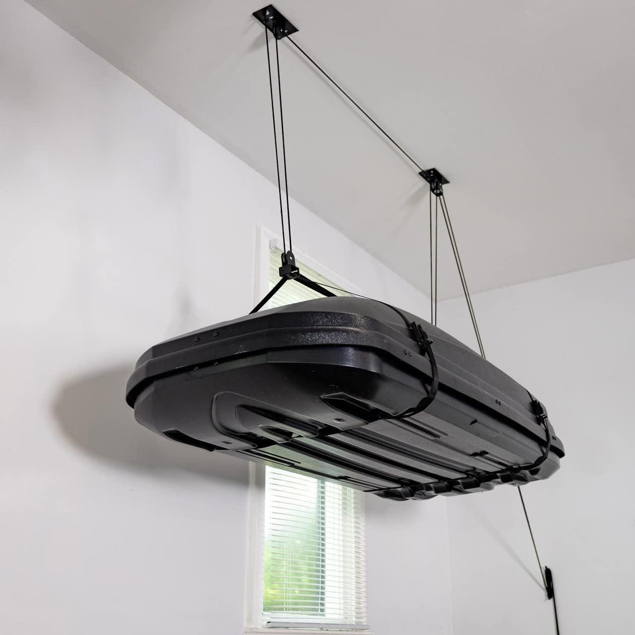 imageStoreYourBoard Garage Storage Ceiling Pulley System 2 Pack Kayak Canoe Cargo Ladder Lift Heavy Duty Holds 150 lbs