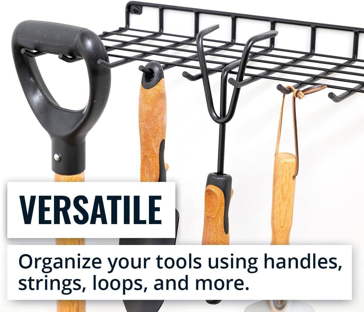 imageStoreYourBoard Gardening Hand Tools Organizer Wall Mount Storage Shelf for Garden Scissors Hand Pruners Plant Shears Tree Cutter Gardening Shears and Garden Supplies Holds 40 lbs