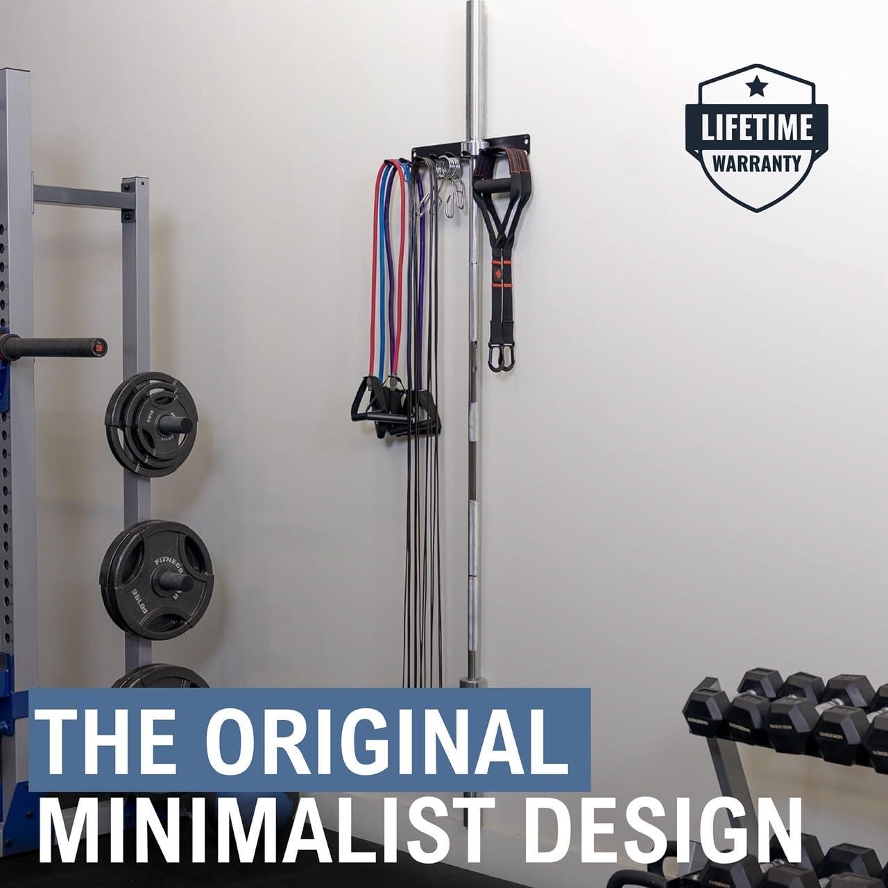 imageStoreYourBoard Home Gym Equipment Storage Rack Wall Mount Hanging Organizer Fitness Accessories Workout Bands Jump Ropes Yoga Foam Roller Belts Solid Metal Exercise Gear Hooks