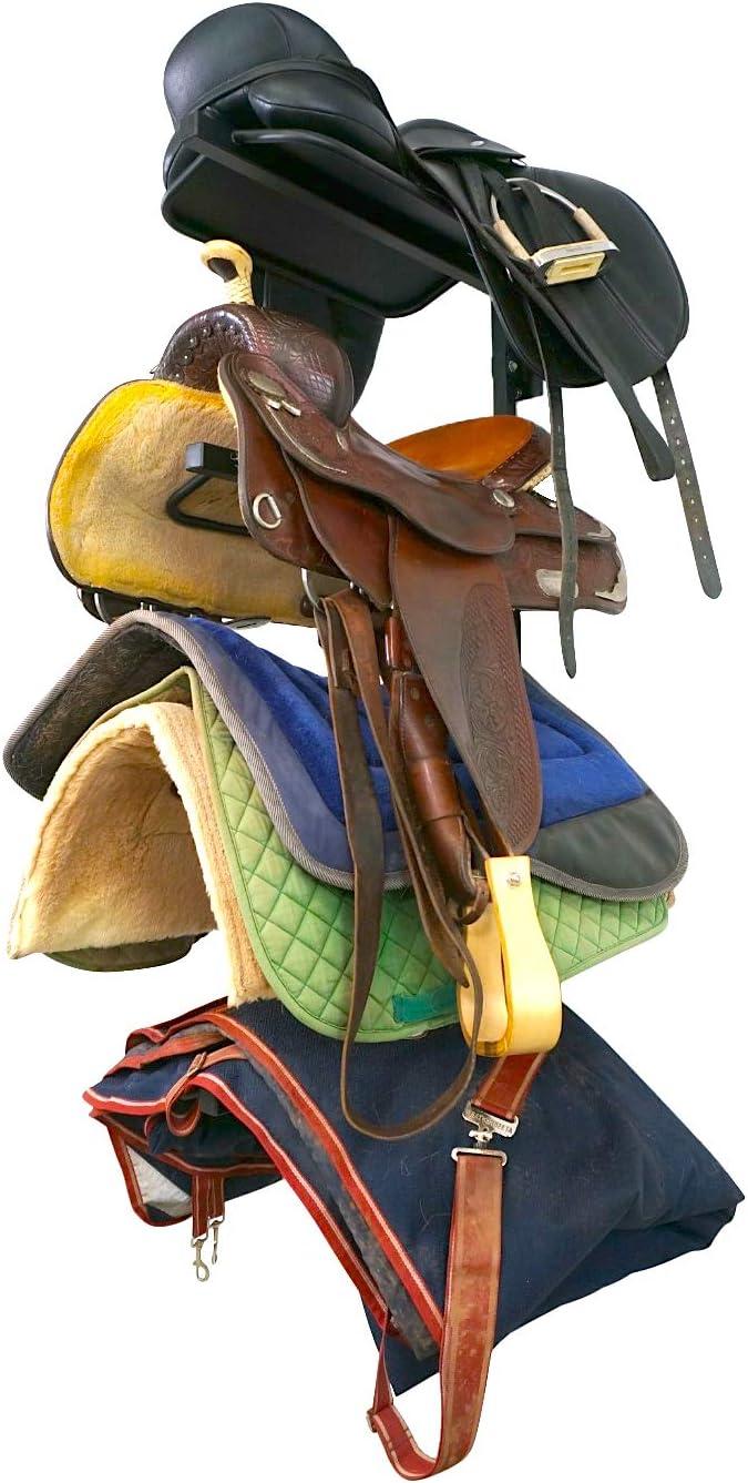 imageStoreYourBoard Horse Saddle Storage Rack Wall Mounted Equestrian Saddle Holder Holds 4 Western and English Saddles