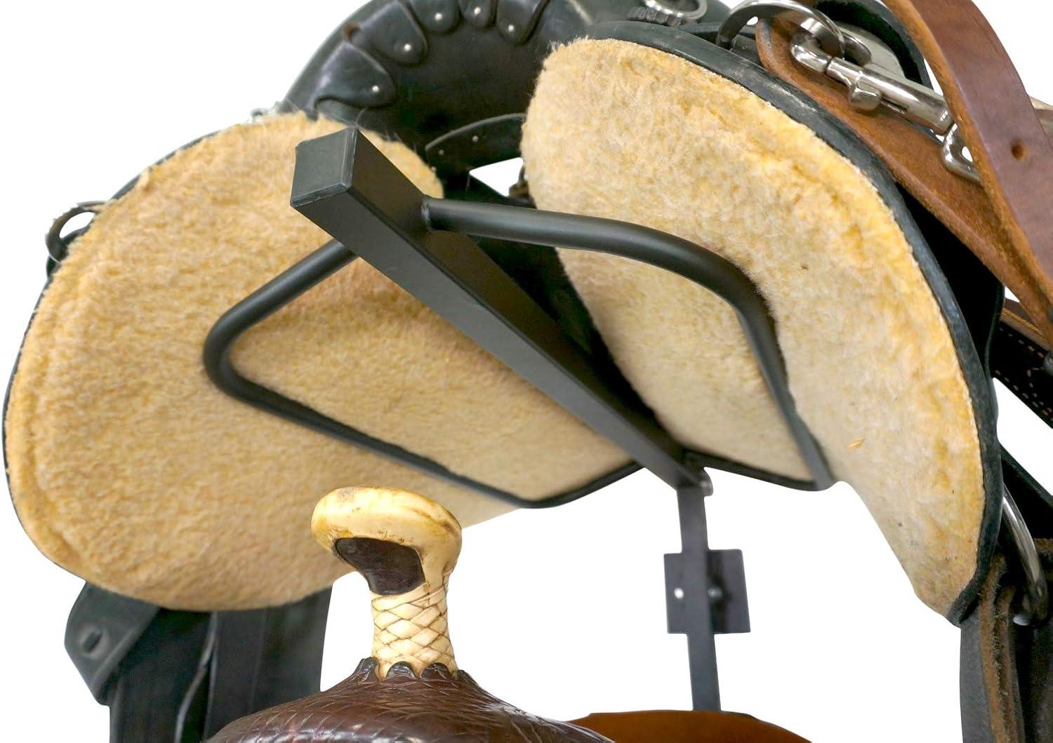 imageStoreYourBoard Horse Saddle Storage Rack Wall Mounted Equestrian Saddle Holder Holds 4 Western and English Saddles