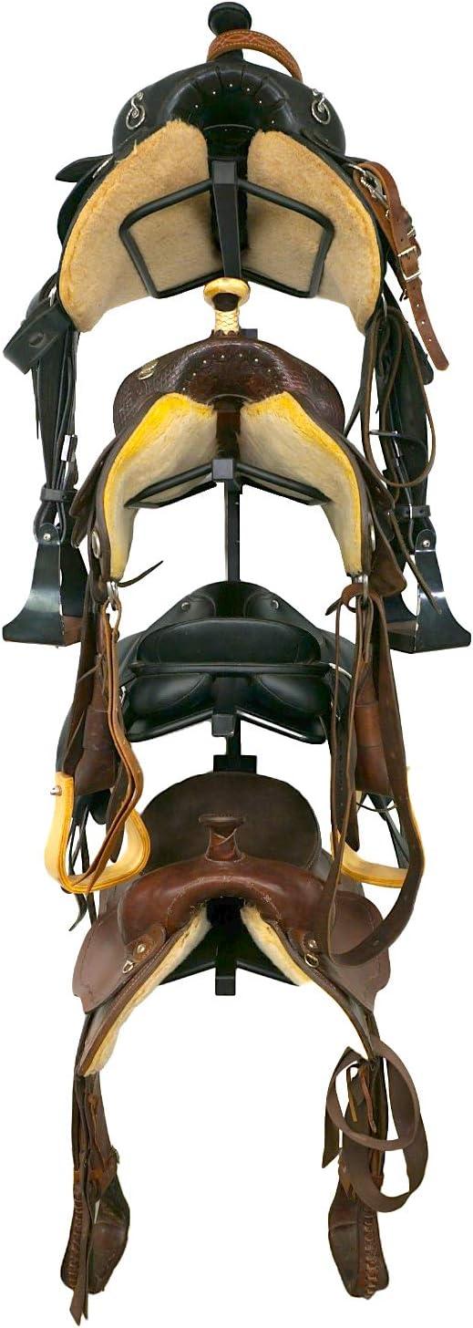 imageStoreYourBoard Horse Saddle Storage Rack Wall Mounted Equestrian Saddle Holder Holds 4 Western and English Saddles