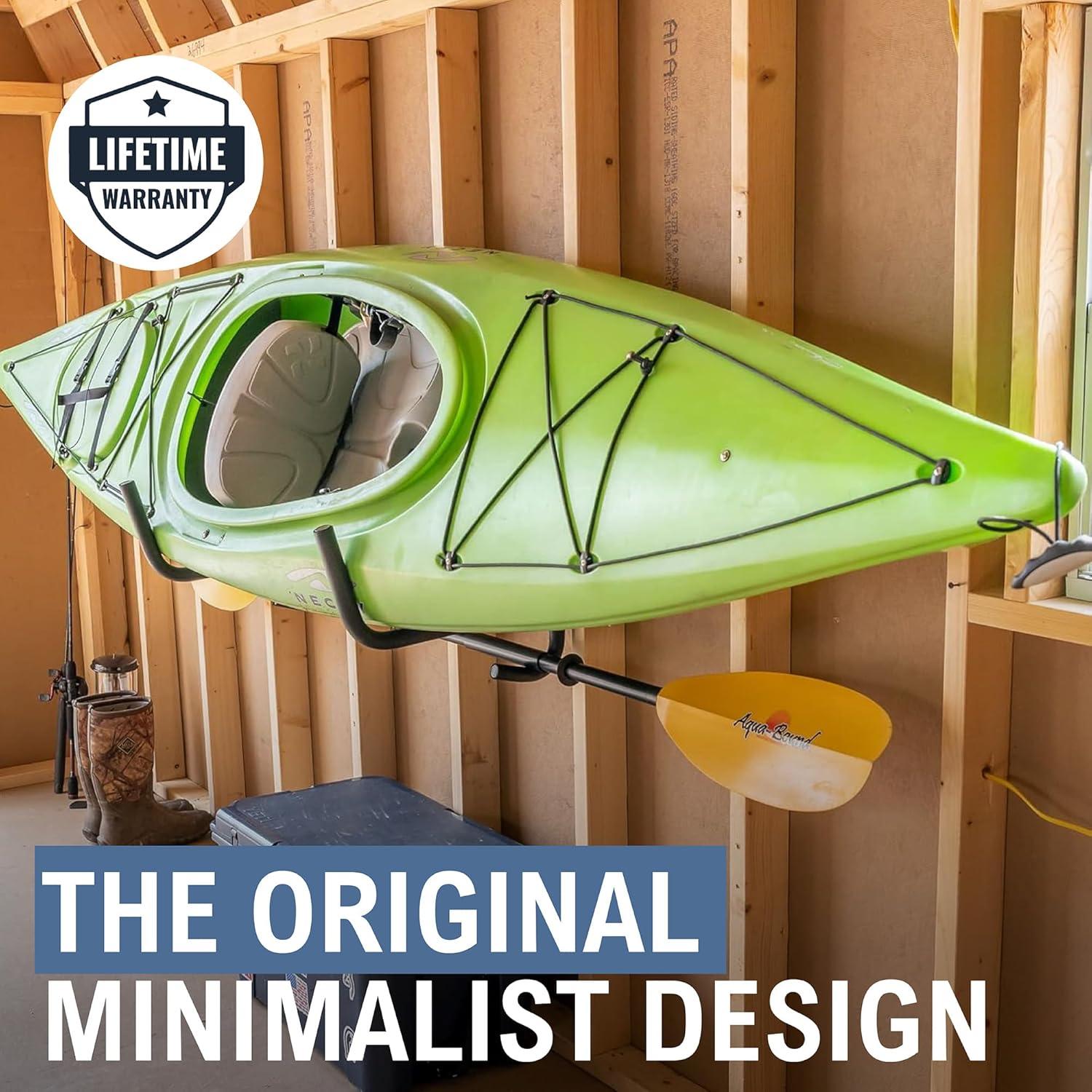 imageStoreYourBoard Kayak Wall Mount Indoor ampamp Outdoor Rack with Paddle Hanger