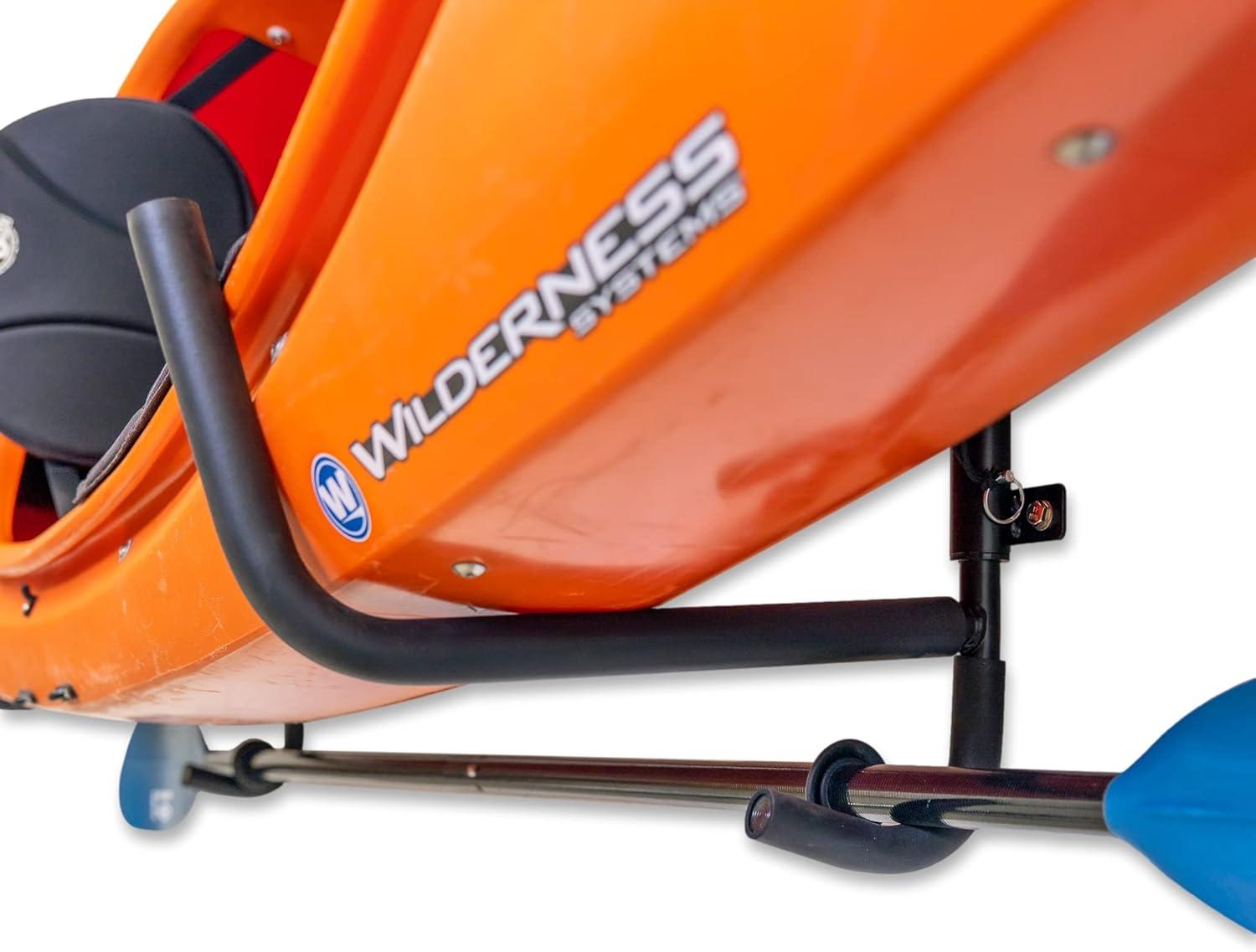 imageStoreYourBoard Kayak Wall Mount Indoor ampamp Outdoor Rack with Paddle Hanger