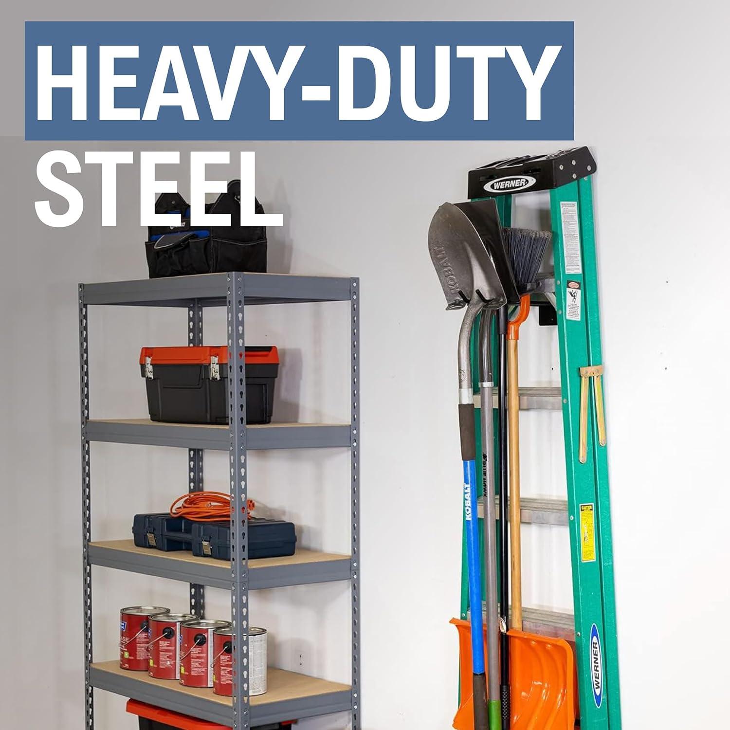 imageStoreYourBoard Ladder Storage Wall Hook  Heavy Duty Steel Ladder Hanger for Garage Wall Holds 23 Ladders Ladder Hooks for Wall Mount Supports up to 50 lbs