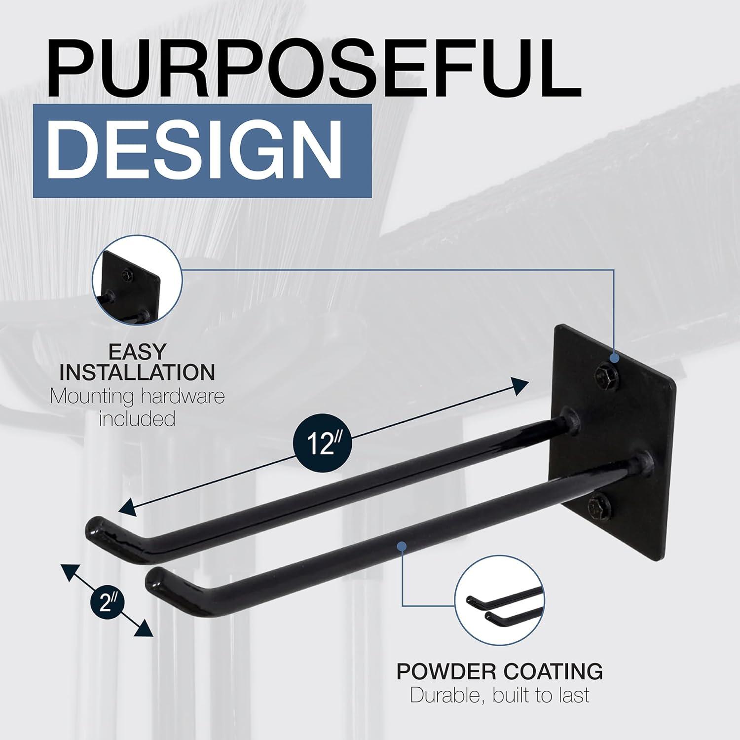 imageStoreYourBoard Ladder Storage Wall Hook  Heavy Duty Steel Ladder Hanger for Garage Wall Holds 23 Ladders Ladder Hooks for Wall Mount Supports up to 50 lbs