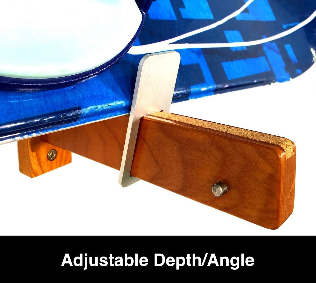 imageStoreYourBoard Minimalist Timber Snowboard Display Rack Natural Wood Wall Mount Storage