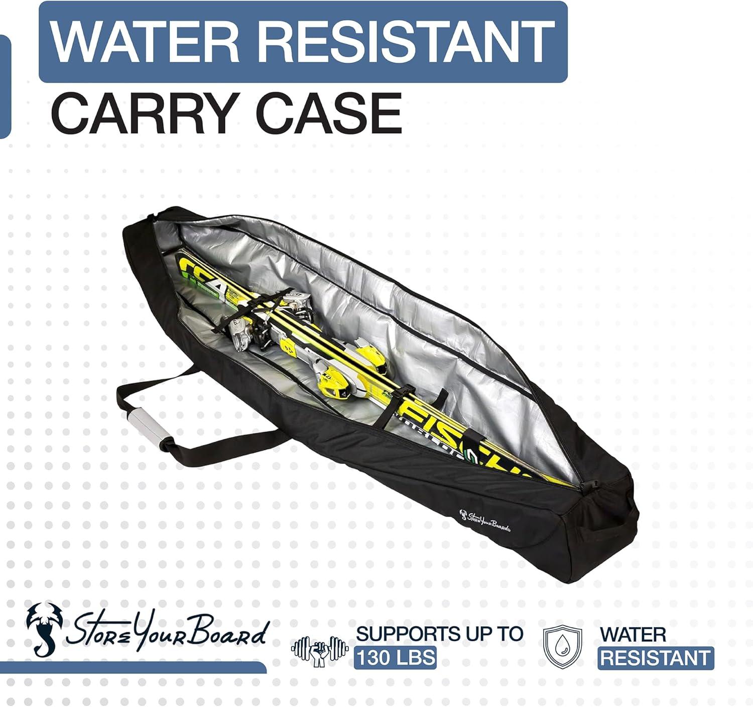 imageStoreYourBoard Mountain Essential Ski Travel Bag Water Resistant Carry CaseOnyx