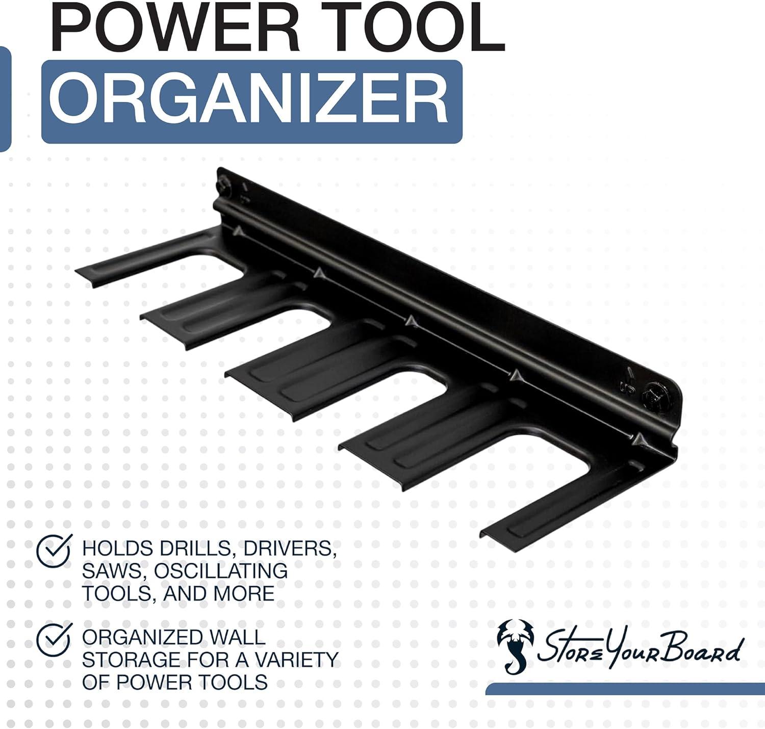 imageStoreYourBoard Power Tool Organizer Wall Mount Garage Storage Rack Solid SteelPower Tool Organizer