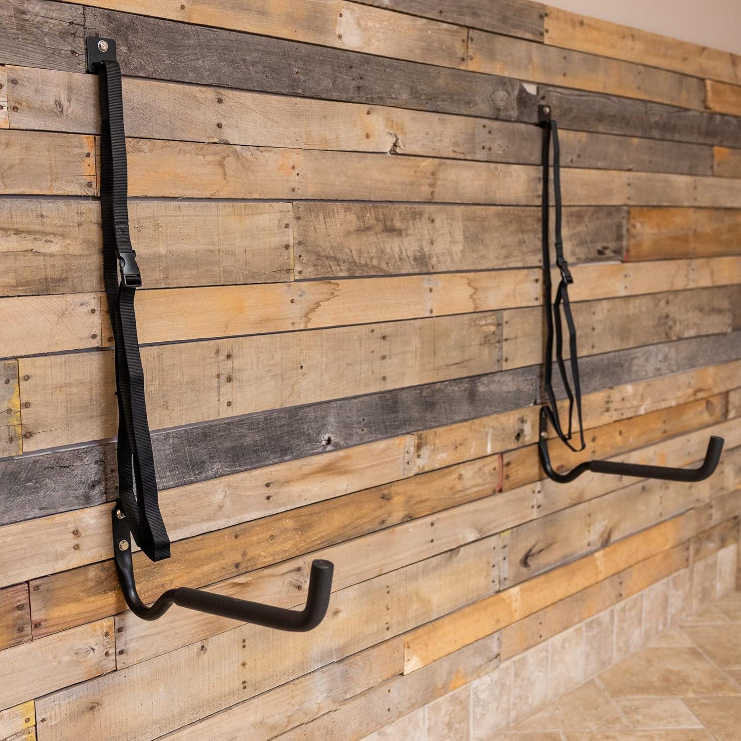 imageStoreYourBoard Roanoke Kayak Storage Rack Holds 100 lbs Kayak Wall Mount Hooks Kayak Rack for Garage Space Efficient Indoor Kayak Holder Solid Steel Protective PaddingPro