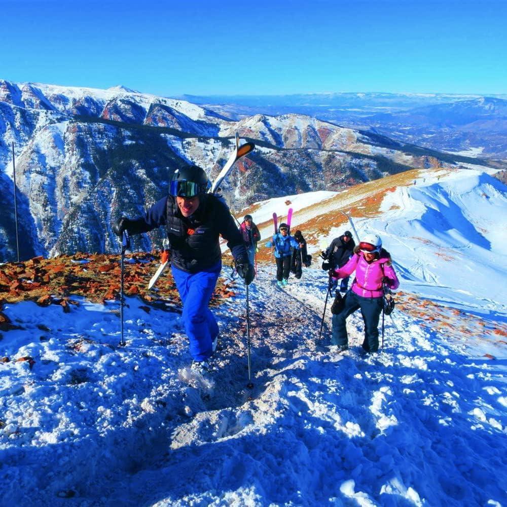 imageStoreYourBoard Set of 1 Ski and Boot Carrier Straps ampamp 1 Ski and Pole Carrier Adjustable Shoulder Straps Hands Free Easy Transport Hook ampamp Loop Wraps