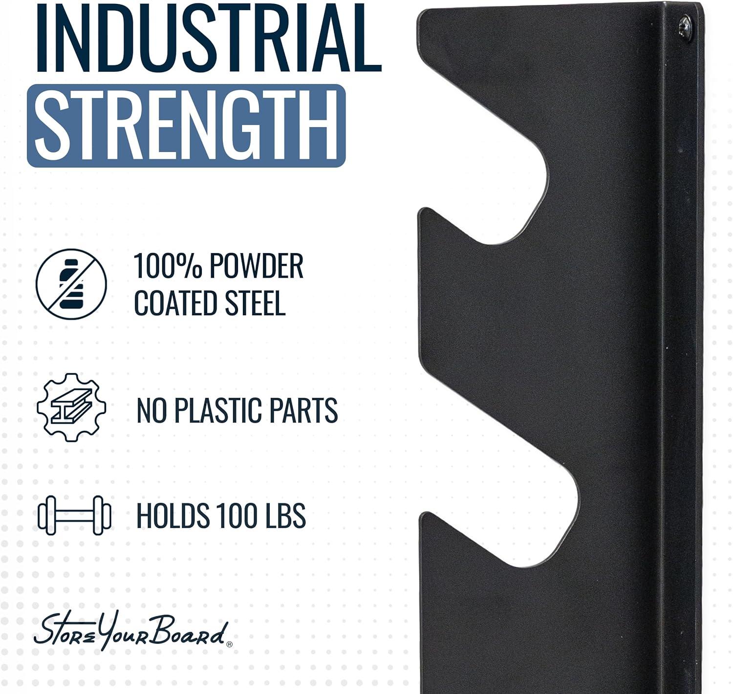 imageStoreYourBoard Shed Tool Organizer Wall Mount Garage Organization Garden Tool Organizer for Shovels and Rakes Solid Steel Holds 100 lbs