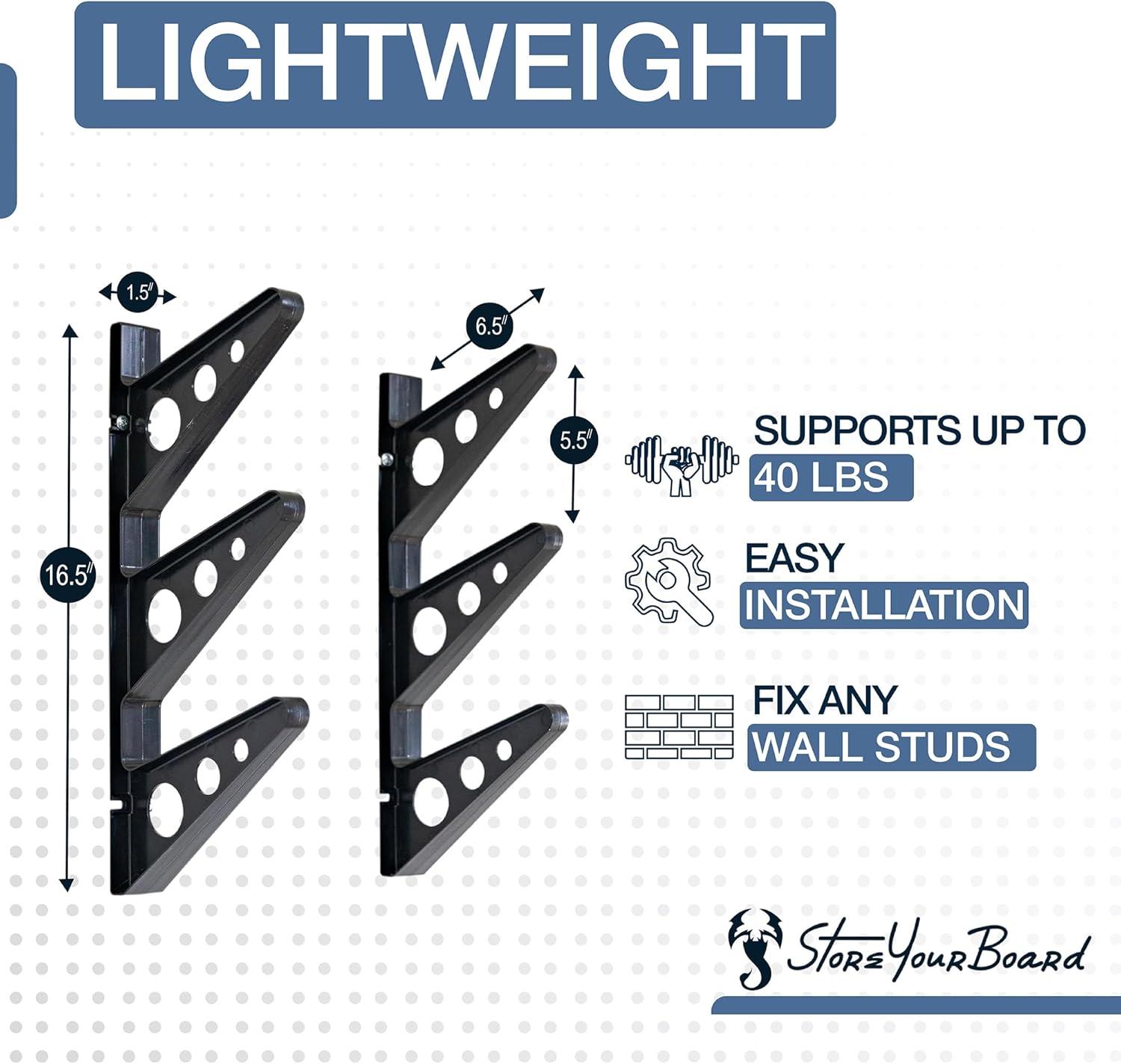 imageStoreYourBoard Skateboard and Longboard Storage Rack Trifecta Wall Mount Display Home and Garage OrganizerLongboard