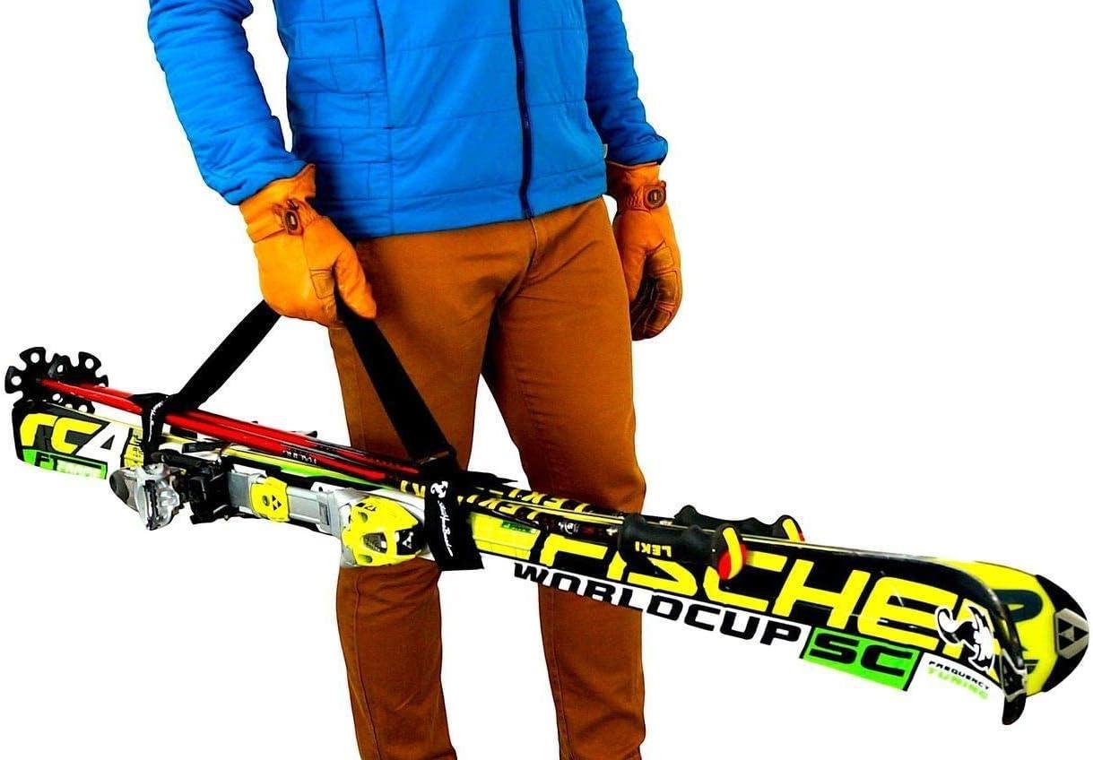 imageStoreYourBoard Ski Wall Organizer Rack and 2 Pack of Carrying Straps Bundle