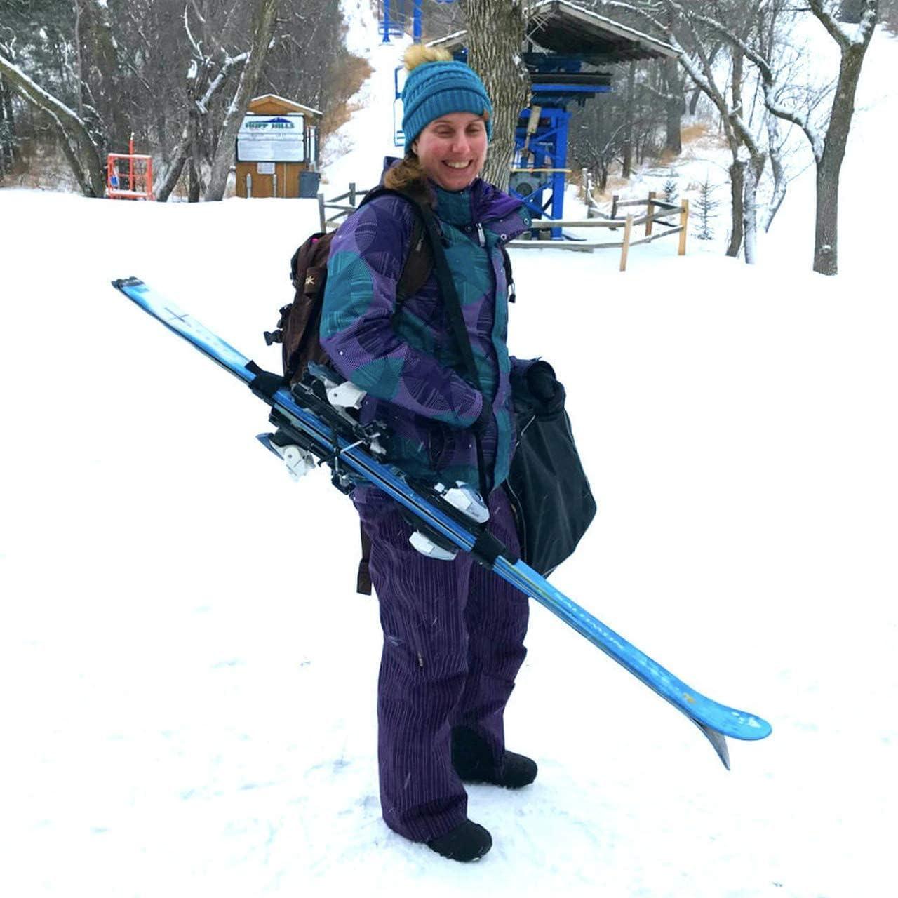 imageStoreYourBoard Ski Wall Organizer Rack and 2 Pack of Carrying Straps Bundle