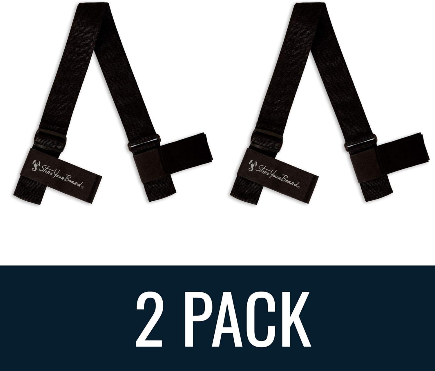 imageStoreYourBoard Ski Wall Organizer Rack and 2 Pack of Carrying Straps Bundle