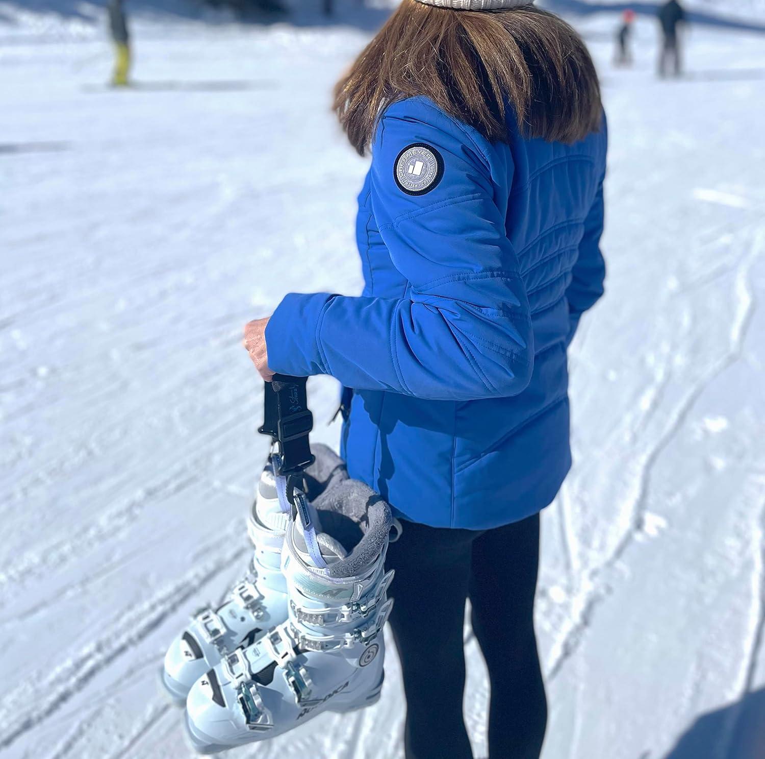 imageStoreYourBoard Ski ampamp Boot Carrier Strap 2Pack  Adjustable Ski Boots ampamp Snowboard Boot Strap Sling  HeavyDuty Shoulder Carrying Strap for Men ampamp Women 2 Pack