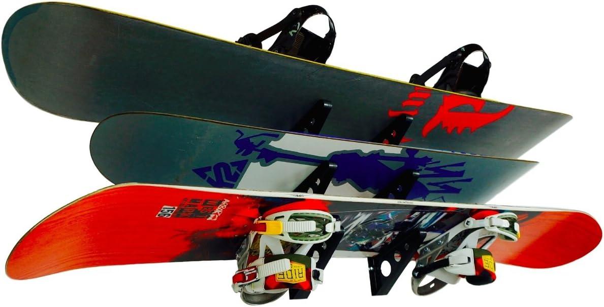 imageStoreYourBoard Snowboard Multi Wall Rack Home Storage ampamp Organization Horizontal Mount Holds 3 Boards