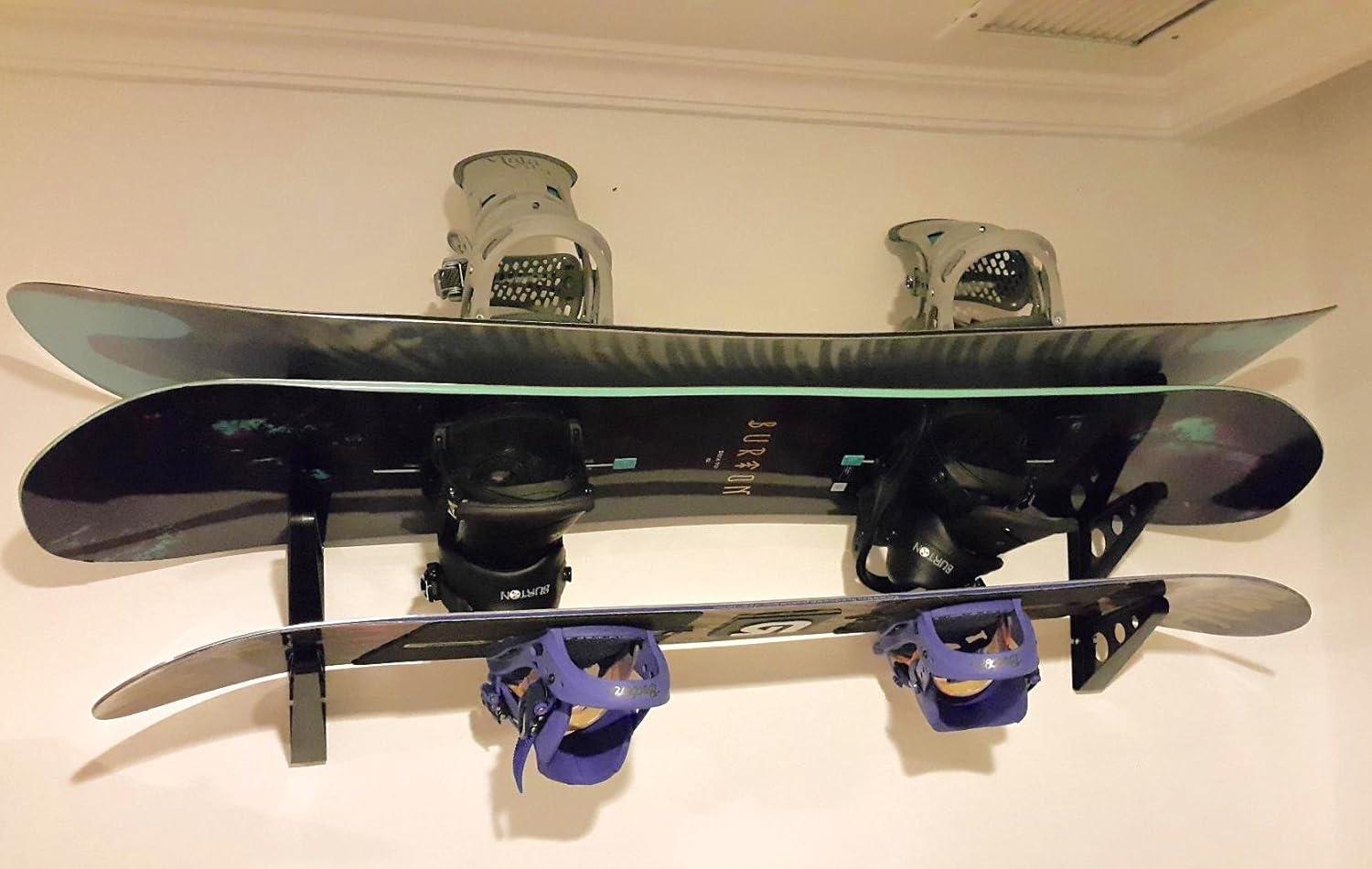 imageStoreYourBoard Snowboard Multi Wall Rack Home Storage ampamp Organization Horizontal Mount Holds 3 Boards
