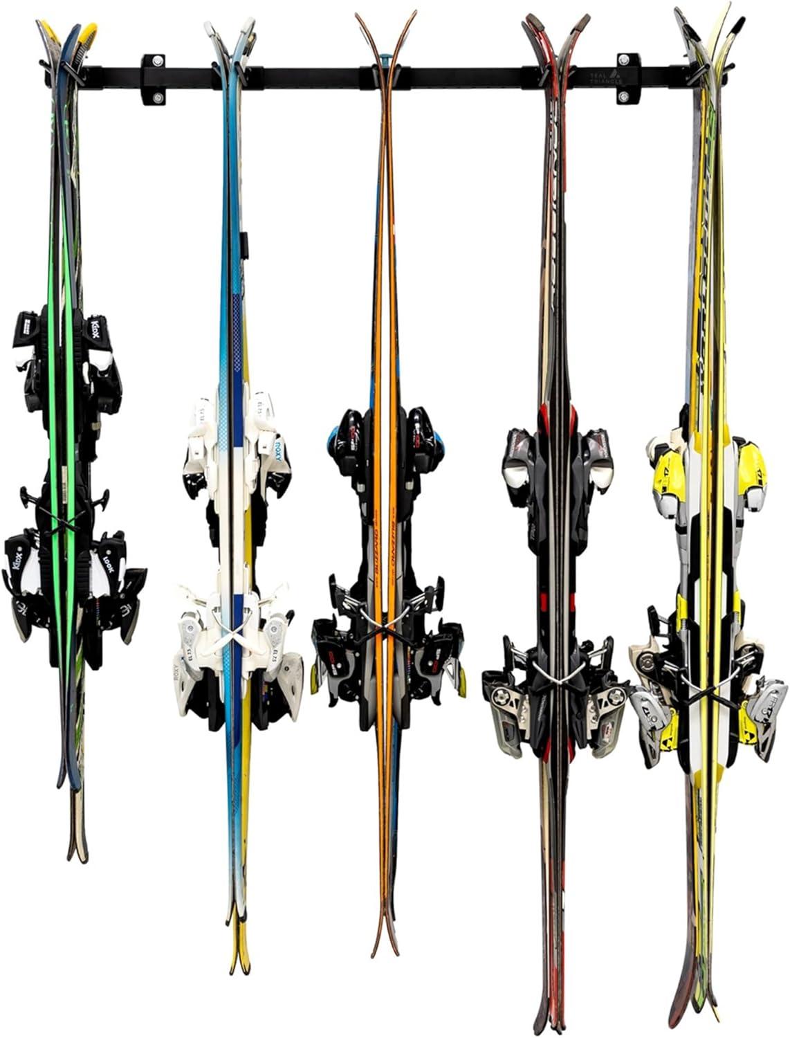 imageStoreYourBoard Solitude Ski Storage Rack Wall Mount Organizer Holds 10 Pairs of Skis Heavy Duty Supports 300 lbs