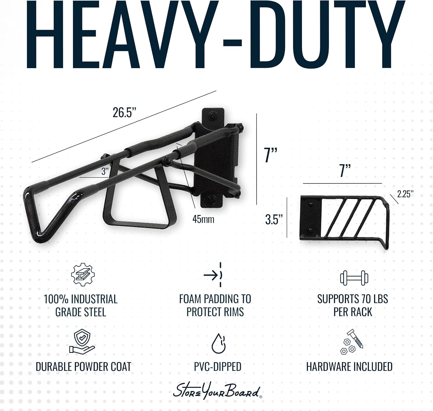 imageStoreYourBoard SwivelStow Road ampamp Gravel Bike Storage 2 Pack  Heavy Duty Bike Hanger NoLift Bike Wall Mount for Garage Bike Storage Holds 70 lbs PatentPendingSingle