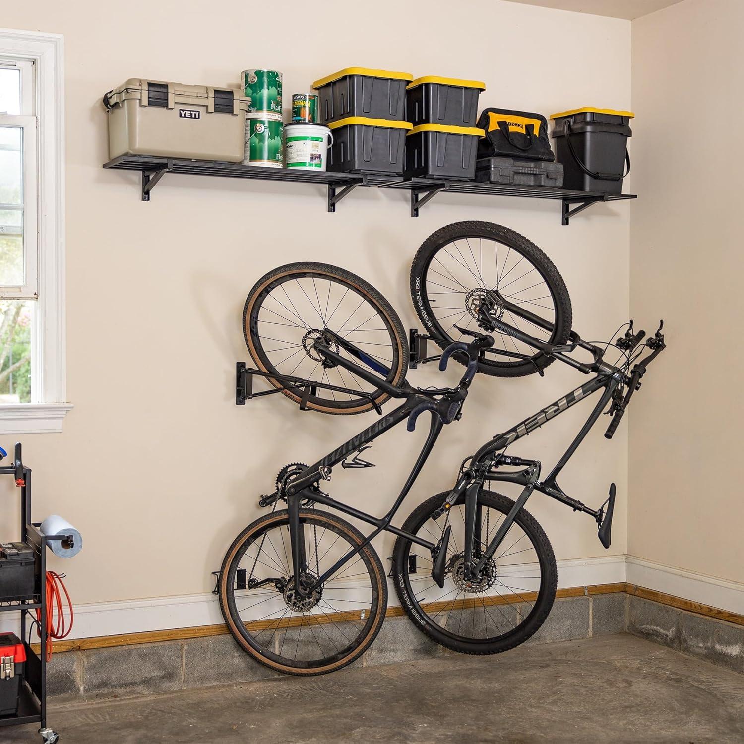 imageStoreYourBoard SwivelStow Road ampamp Gravel Bike Storage 2 Pack  Heavy Duty Bike Hanger NoLift Bike Wall Mount for Garage Bike Storage Holds 70 lbs PatentPendingSingle