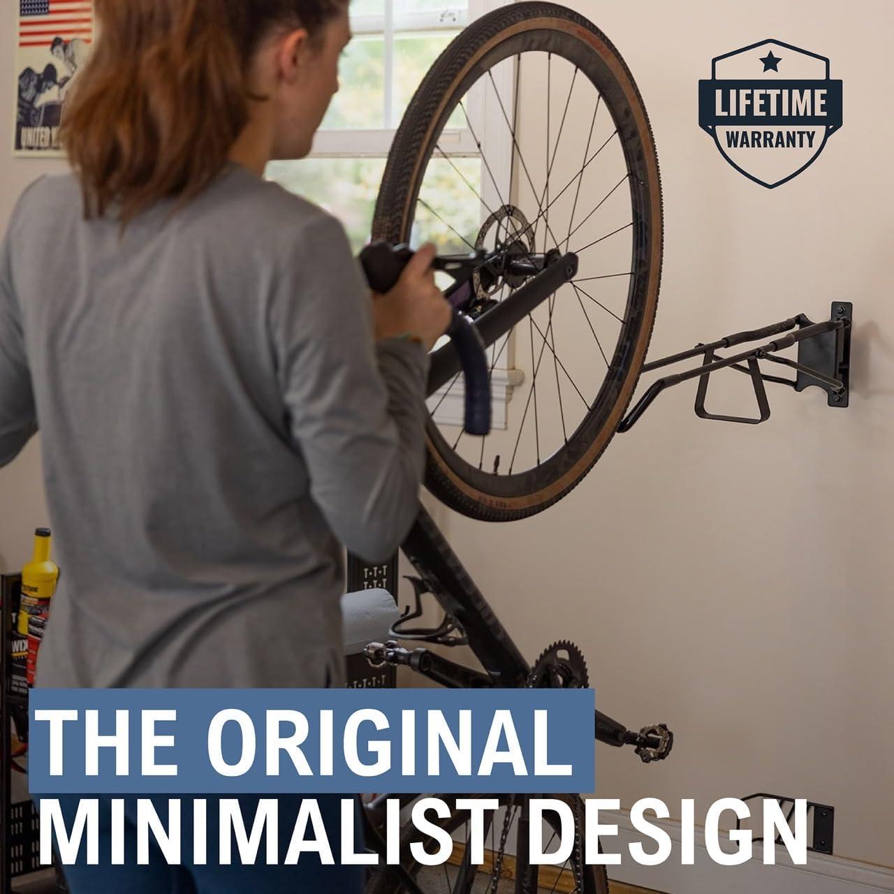 imageStoreYourBoard SwivelStow Road ampamp Gravel Bike Storage 2 Pack  Heavy Duty Bike Hanger NoLift Bike Wall Mount for Garage Bike Storage Holds 70 lbs PatentPendingSingle