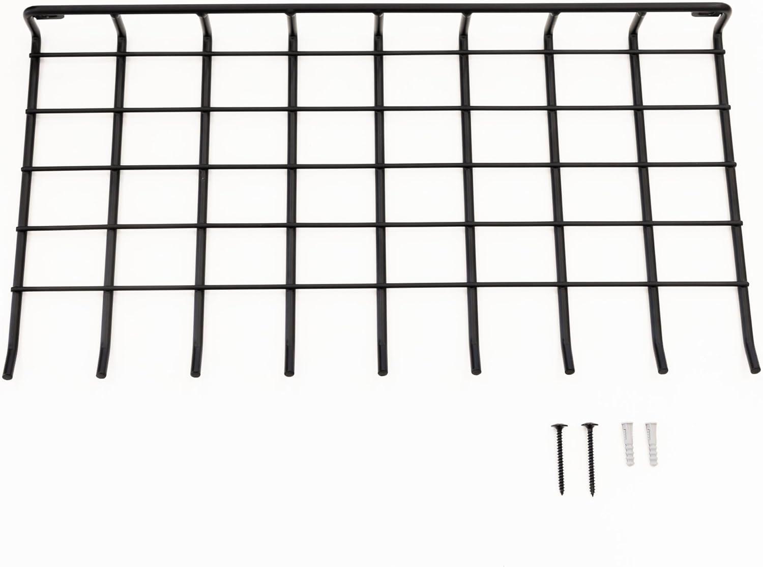 imageStoreYourBoard The Afton Laundry Room Shelf Wire Shelving Wall Mounted Hanging Hooks for Broom and Mop Cleaning Supplies Shelf for Home and Garage 175quot x 9quot