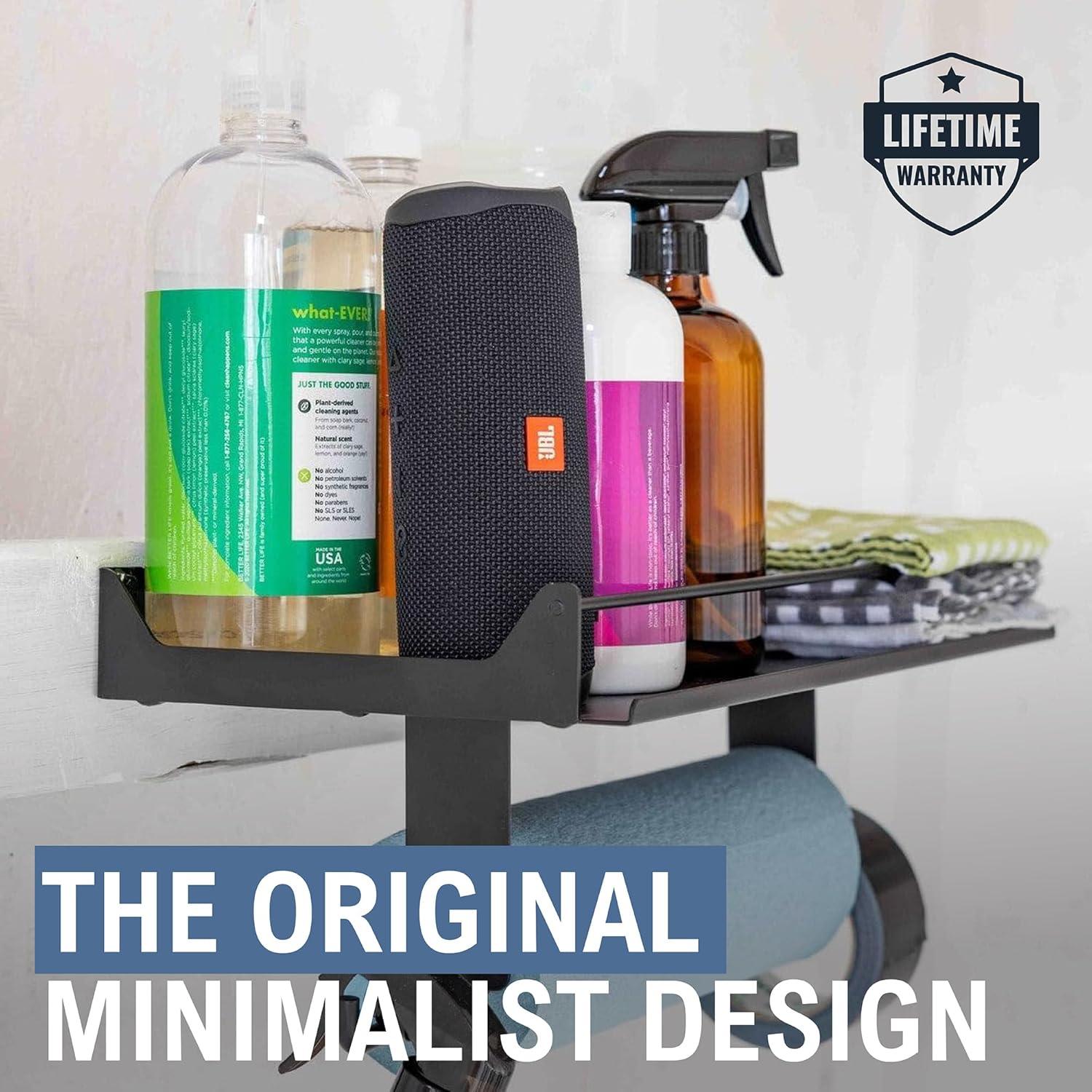 imageStoreYourBoard The Original Quick Clean Garage Paper Towel Holder Wall Mount Shelf OneHand Tear Garage Organization and Storage Rack Holds 50 lbs