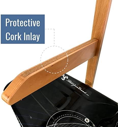 imageStoreYourBoard Timber Wakeboard Wall Rack Wooden Storage Mount Stylish Indoor Display 3 Boards