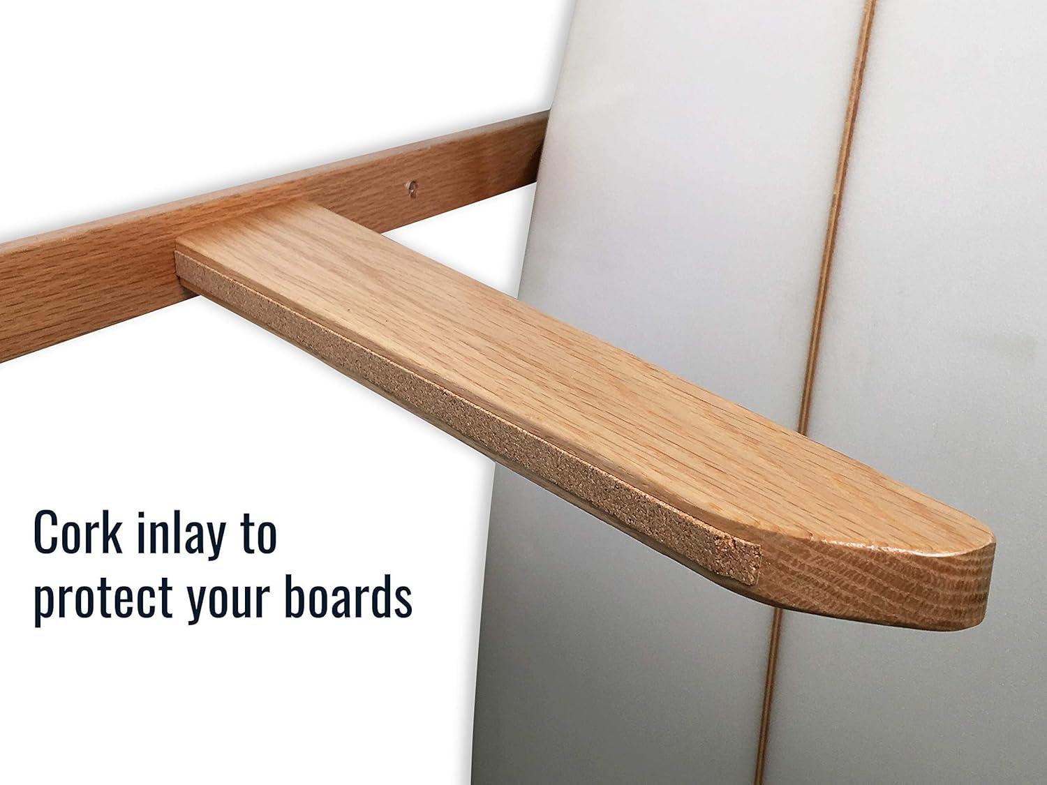 imageStoreYourBoard Vertical Timber Surfboard Wall Rack Holds 6 Surfboards Home and Garage Storage Mount System NaturalNatural