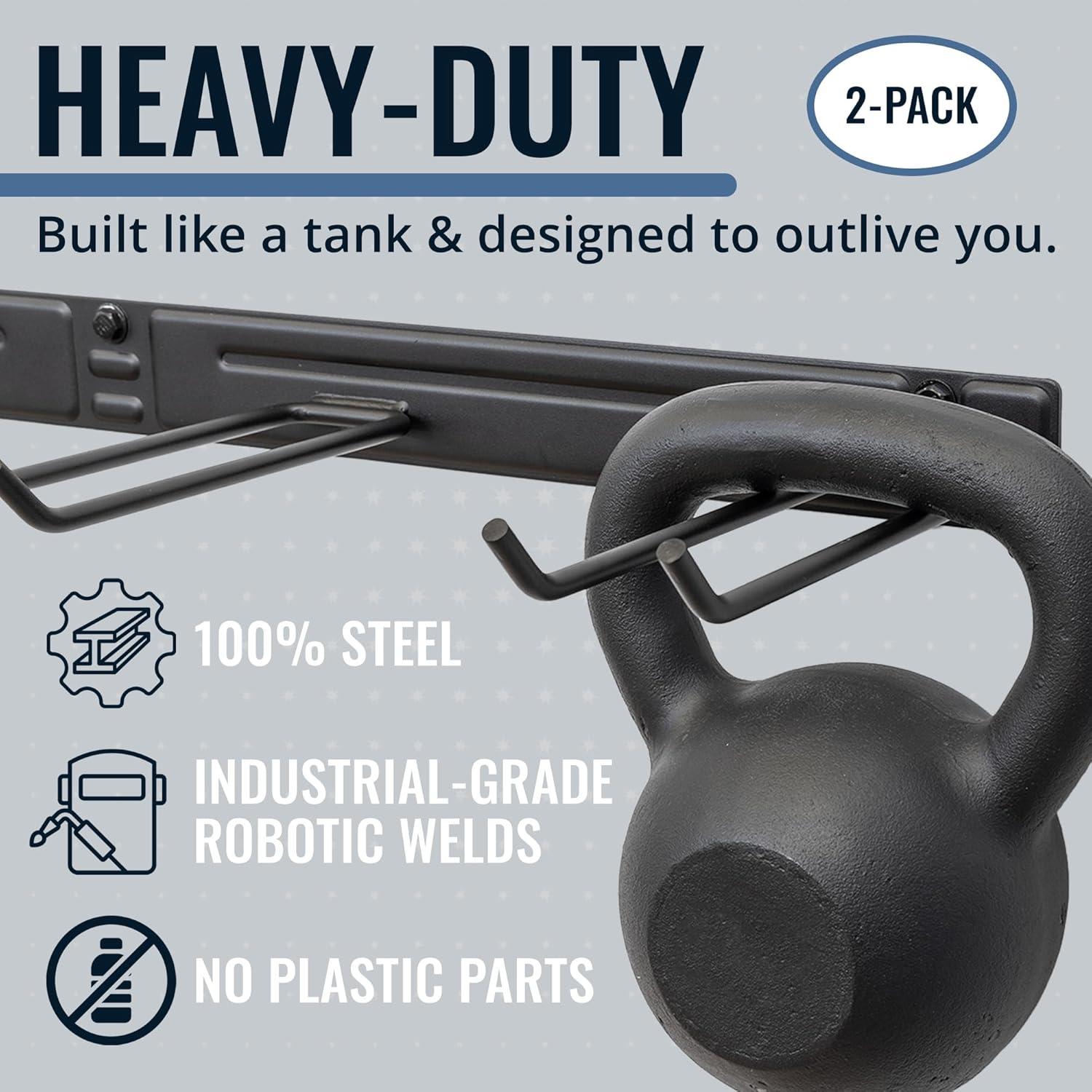 imageStoreYourBoard WallMounted Rack With 4 Garage Hooks  HeavyDuty Steel Holder Garage ampamp Garden Storage for Shed Workshop or Home Organization  For Rakes Shovels Tools ampamp More  1 Pack BlackBlack