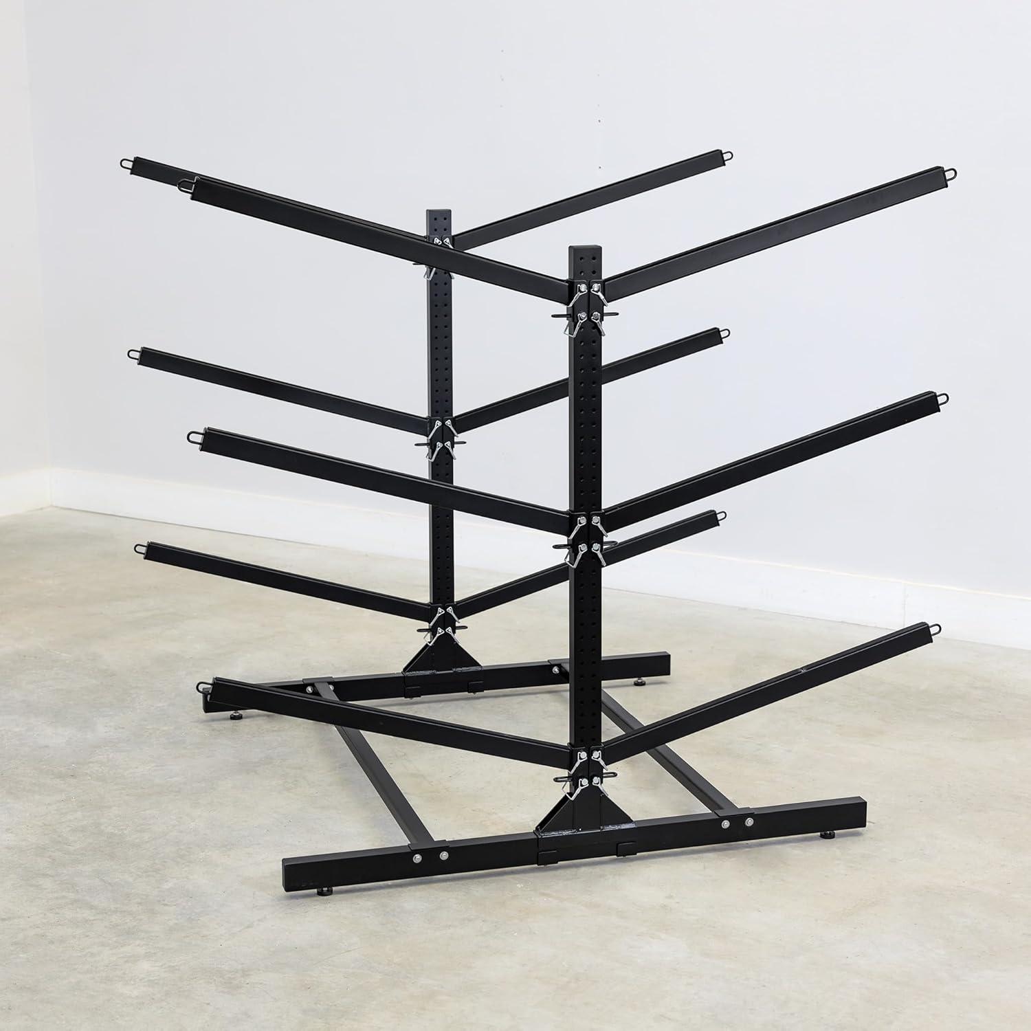 imageTeal Triangle Freestanding Kayak Storage Rack  4 Kayak Storage Rack ampamp Canoe Rack  Kayak Stand for Outdoor and Indoor  Premium Canoe and Kayak Holder  Adjustable Kayak Storage StandBlack