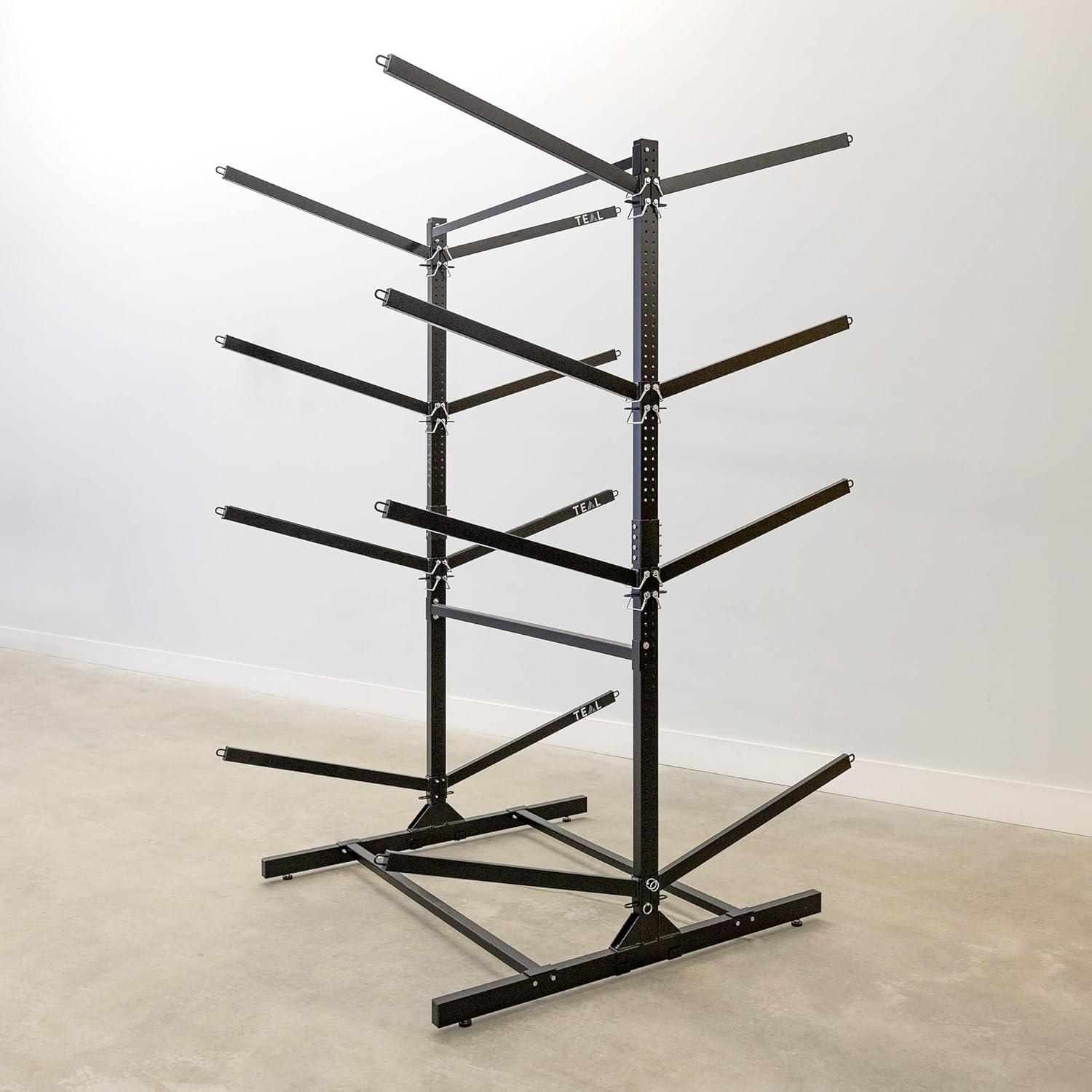 imageTeal Triangle Freestanding Kayak Storage Rack  4 Kayak Storage Rack ampamp Canoe Rack  Kayak Stand for Outdoor and Indoor  Premium Canoe and Kayak Holder  Adjustable Kayak Storage StandBlack