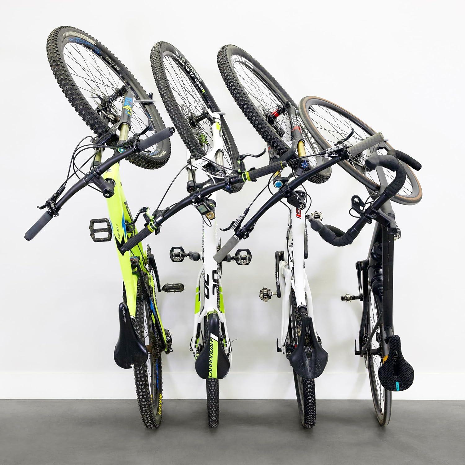 imageWheelRest Bike Hook NoLift Garage Wall Mount Vertical Bicycle Storage Rack Adjustable Bike Hanger for MTB Road eBike 4 Pack4 pack