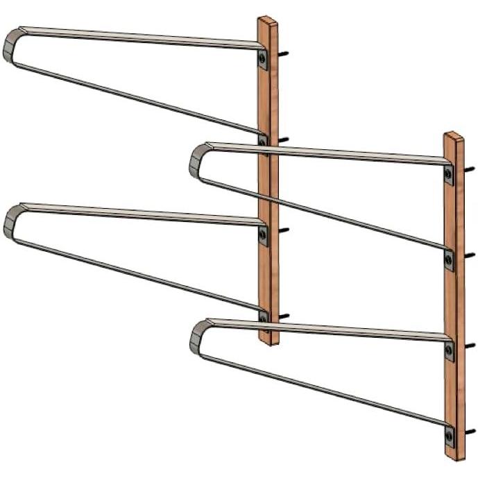 imageStoreYourBoard Avon Wakeboard Storage Rack Wall Mount Water Ski and Wake Surf Board Organizer Natural Wood and Solid Steel Holds 100 lbs2 Levels