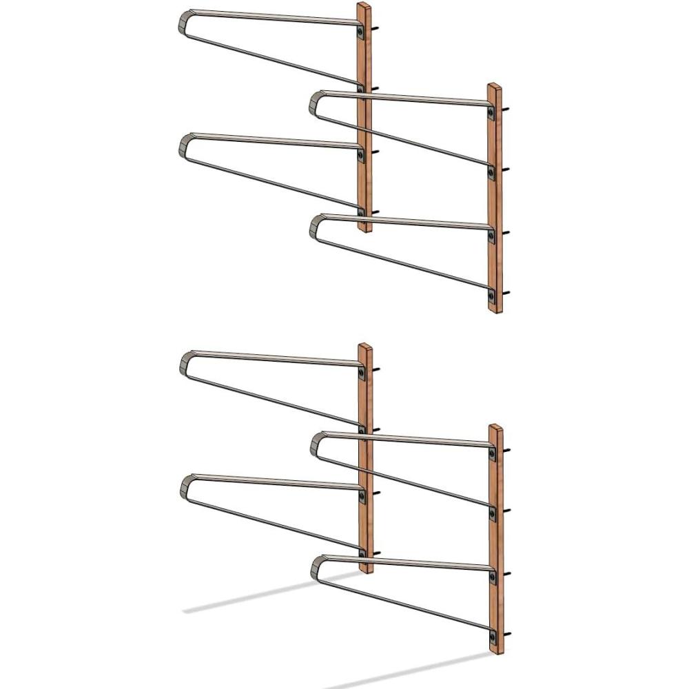 imageStoreYourBoard Avon Wakeboard Storage Rack Wall Mount Water Ski and Wake Surf Board Organizer Natural Wood and Solid Steel Holds 100 lbs4 Levels