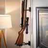 imageBLAT Indoor Gun Rack for Wall Rifle Rack and Shotgun Wall Mount Rustic Wood and Solid Steel Vertical Gun Rack Wall Mount for Home Garage Office or Retail Shop2 Firearms  Wood