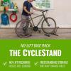 imageCycleStand Bike Floor Stand NoLift Indoor Bicycle Rack for Garage Bike Mount Storage Holds MTB Road and Ebike Stand Bike Parking Rack Fits Tires up to 35