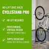 imageCycleStand Pro Vertical Bike Floor Stand Indoor Bicycle Rack for Garage Upright Bike Mount Storage Holds MTB Road and Ebike Stand Bike Parking Rack Fits Tires up to 35