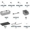 imageHeavyDuty Pegboard Wall Kit 13 Lockable Attachments Garage Organization ampamp Storage 2 Panel Pegboard System Solid Steel Holds 300 lbs 34 in x 32 in3 Panel