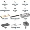 imageHeavyDuty Pegboard Wall Kit 13 Lockable Attachments Garage Organization ampamp Storage 2 Panel Pegboard System Solid Steel Holds 300 lbs 34 in x 32 in3 Panel PRO