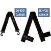 imageSki Wall Storage Rack Holds 8 Pairs with BONUS Ski Pole ampamp Boot Carrier Adjustable Shoulder Straps