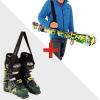 imageSki Wall Storage Rack Holds 8 Pairs with BONUS Ski Pole ampamp Boot Carrier Adjustable Shoulder Straps